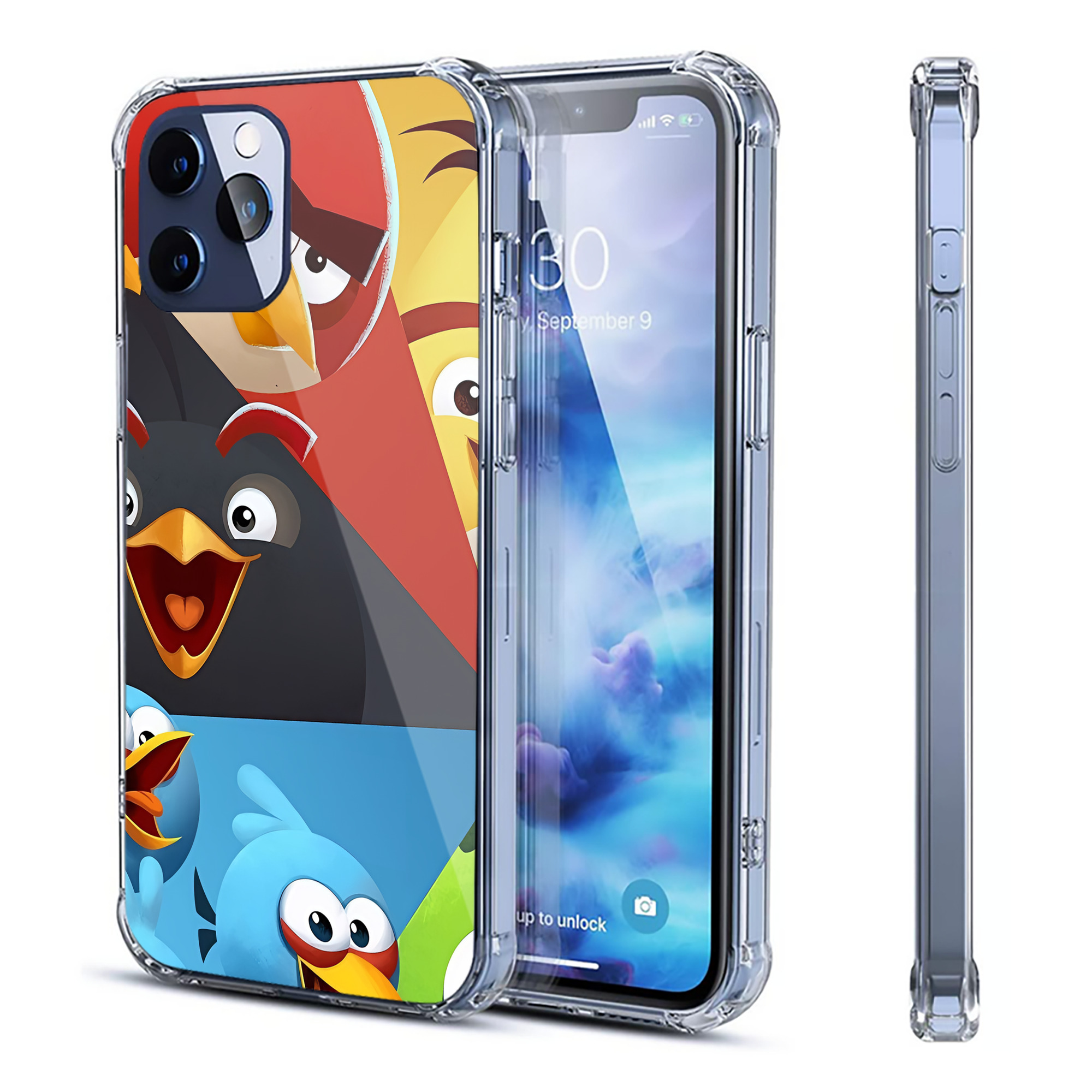 （画像用） Angry Birds アングリーバード 【iPhone 12シリーズ対応】透明スマホケース（クリアソフトケース）